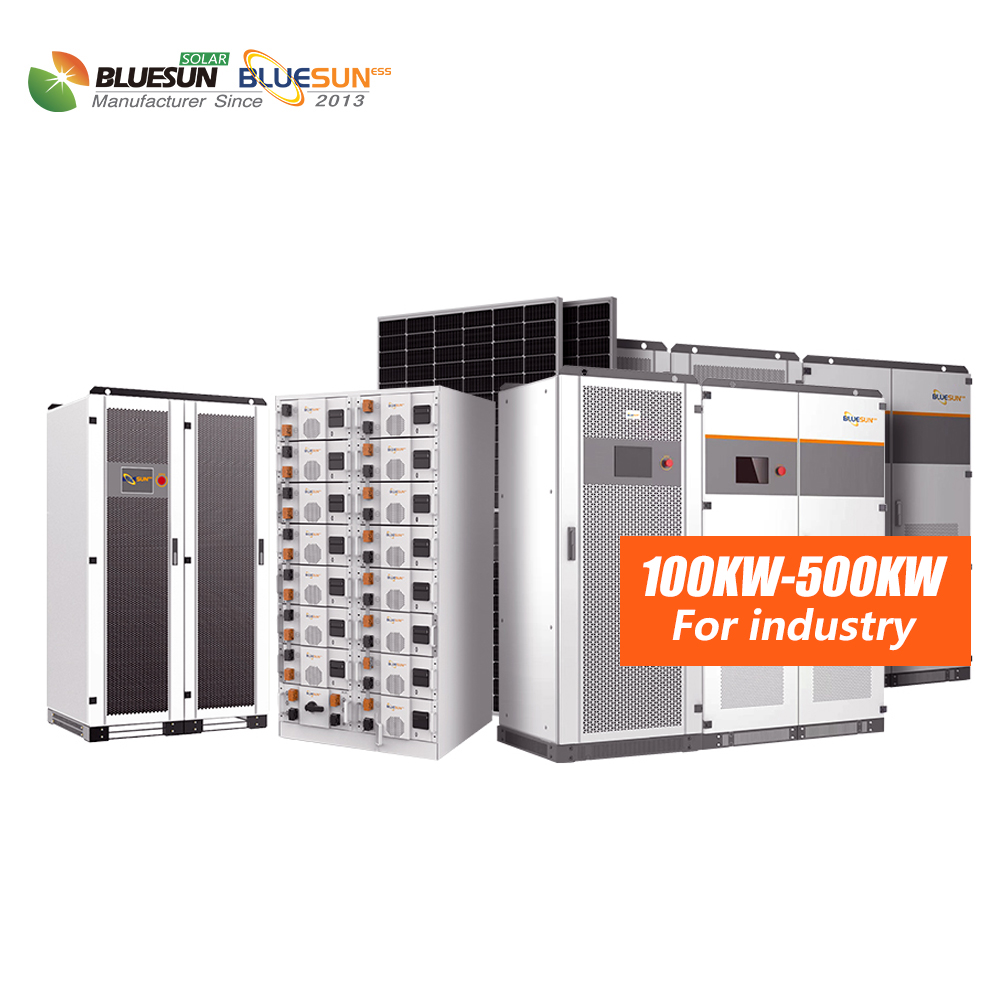 Complete Solar Energy System 6KW 10KW 30KW 50KW 1MW Solar Full Kit Energy Storage Container Bluesun Solar for Your Home