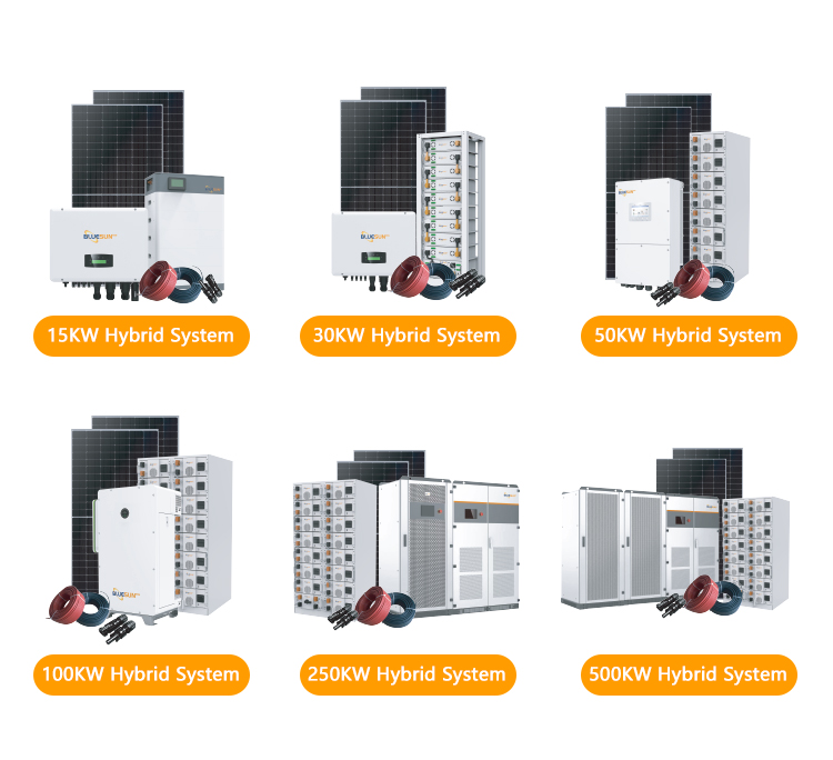 Complete Solar Energy System 6KW 10KW 30KW 50KW 1MW Solar Full Kit Energy Storage Container Bluesun Solar for Your Home