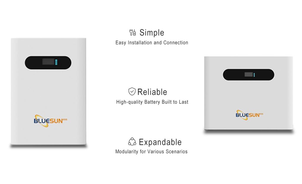 Bluesun 5.42Kwh Lithium Ion Battery 51.2V 106Ah With Multi Communication