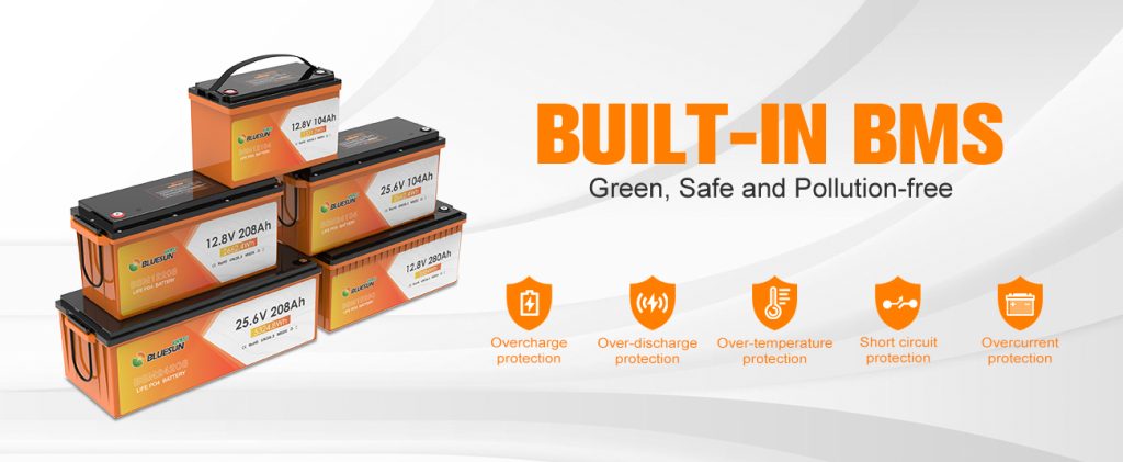 6000 Cycles Life 24V 25.6V 208Ah Lithium Iron LiFePO4 Battery