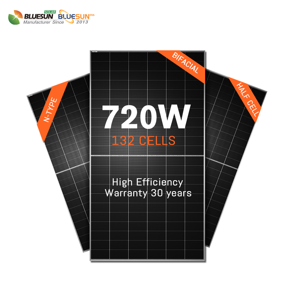 720W 210mm 132 Cells Double Glass Bifacial HJT Mono Half Cell PV Module